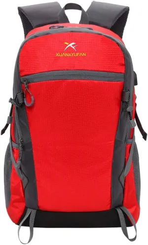 Hiking Backpack Nylon Waterproof Trekking Travel Knapsack Lightweight Large Capacity