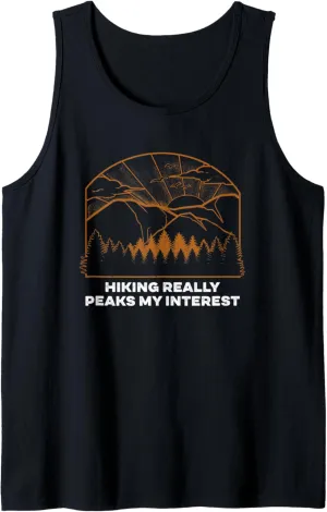 Hiking Peaks my Interest Hiker Wildlife Trail Outdoor Trip Tank Top