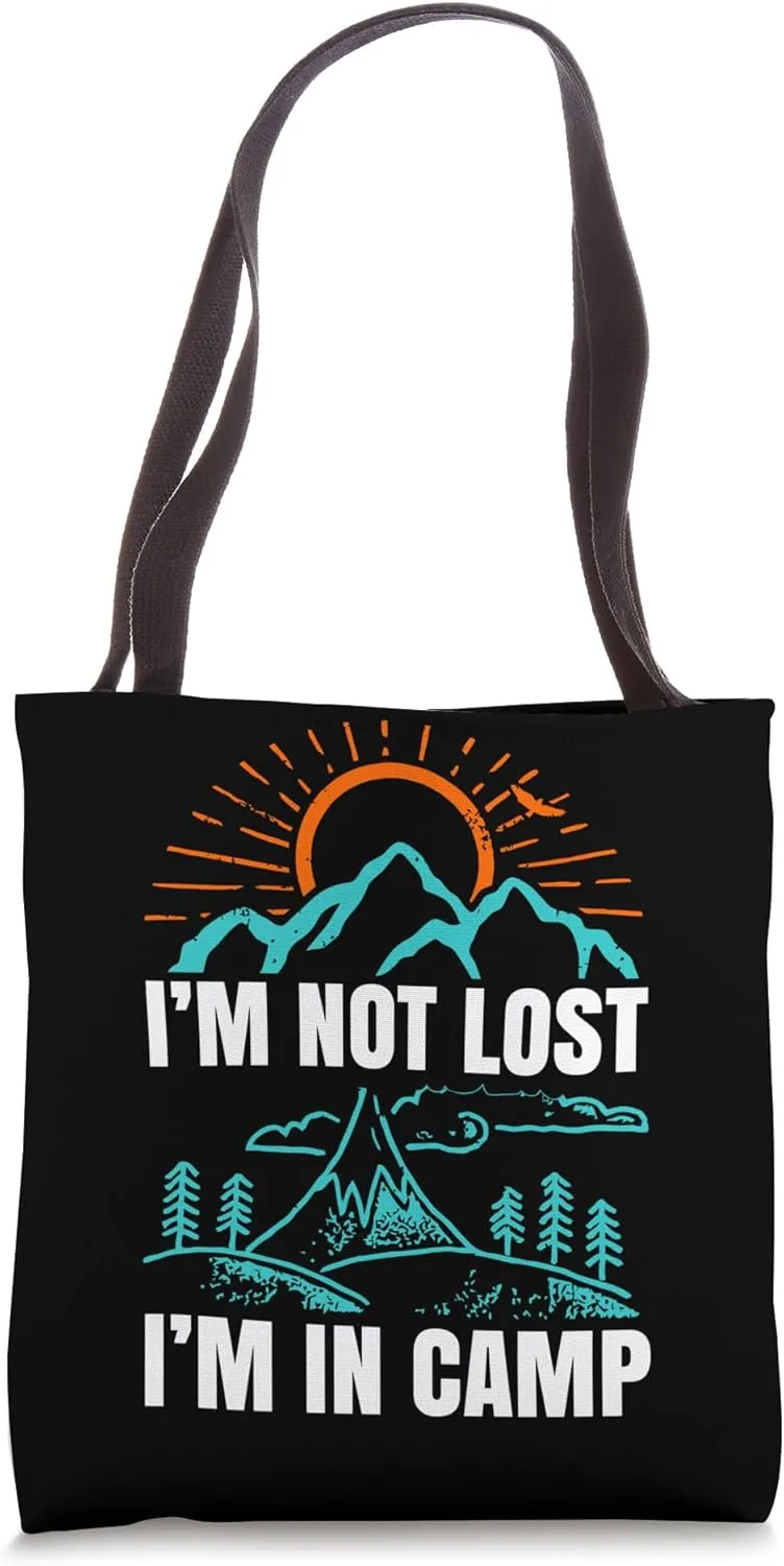 Hiking Saying, Mountain Lines, Alps Motif, Hiking. Tote Bag