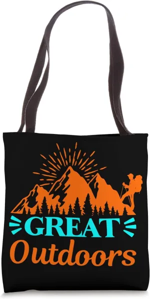 Hiking Saying, Mountain Lines, Alps Motif, Hiking. Tote Bag