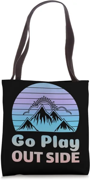 Hiking Saying, Mountain Lines, Alps Motif, Hiking. Tote Bag