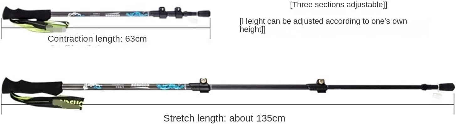 Hiking Trekking Poles Aluminum Trekking Poles Ultra Lightweight Telescopic Pole for Hiking Camping Mountaining Hiking Sticks for Trekking