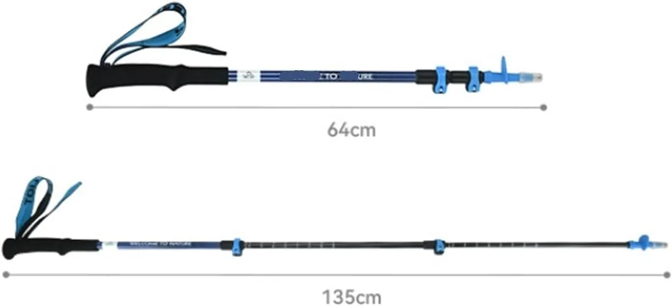 Hiking Trekking Poles Light Adjustable Hiking Trekking Poles Strong Trekking Sticks with Soft Non-Slip Handles Hiking Sticks for Trekking