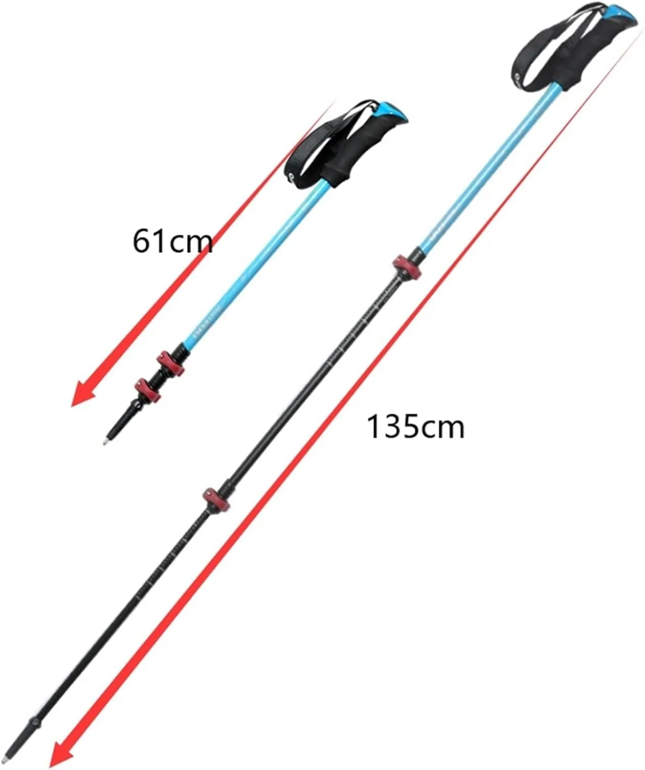 Hiking Trekking Poles Trekking Poles Hiking Poles Aluminum Alloy Walking Sticks Lightweight Telescopic Hiking Sticks for Trekking