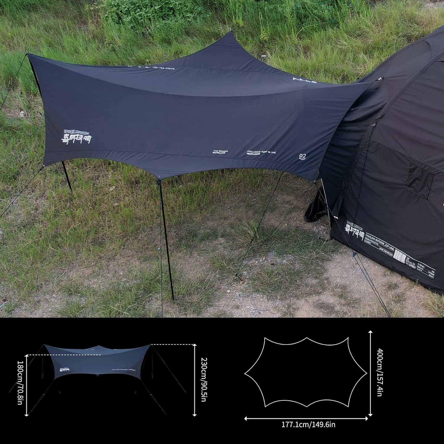 Himalaya Inflatable Dome Tent - 6-10 Person Family Tent with Stove Jack, Easy Setup for 4 Season Outdoor Camping & Glamping