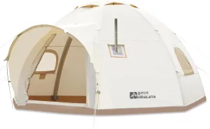 Himalaya Inflatable Dome Tent - 6-10 Person Family Tent with Stove Jack, Easy Setup for 4 Season Outdoor Camping & Glamping