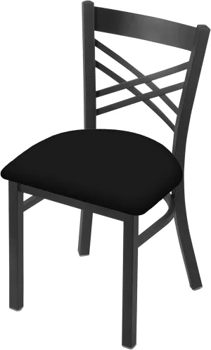 Holland Bar Stool Co. 620 Catalina 18" Chair with Pewter Finish and Black Vinyl Seat