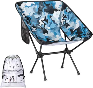 Honeybaby Folding Camping Chair Camo Design Camping Chairs Lightweight Portable Chair Outdoor Foldable Chairs for Camping Travel Picnic Beach Hiking