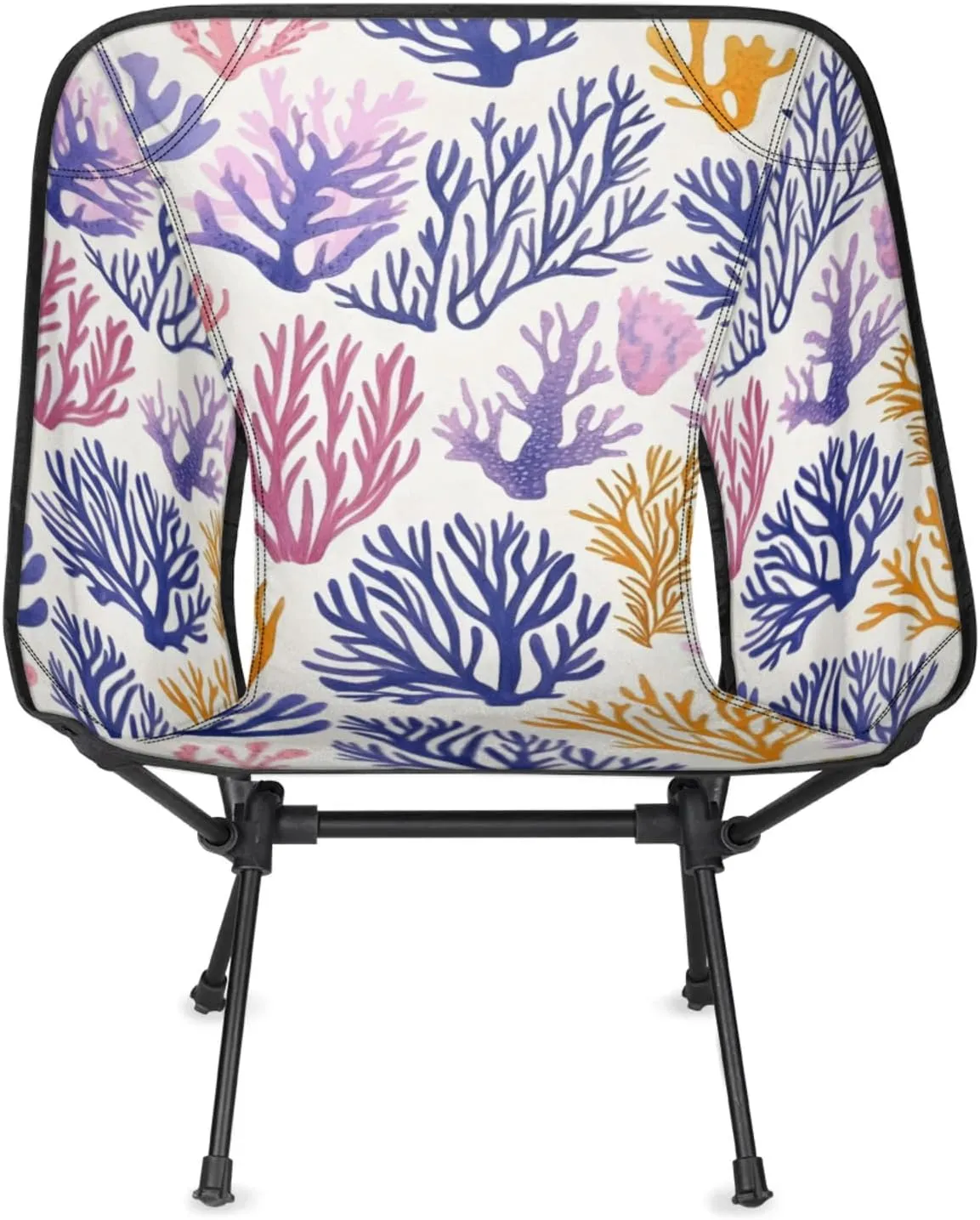Honeybaby Folding Camping Chair Cute Coral Camping Chairs Lightweight Portable Chair Outdoor Foldable Chairs for Camping Travel Picnic Beach Hiking