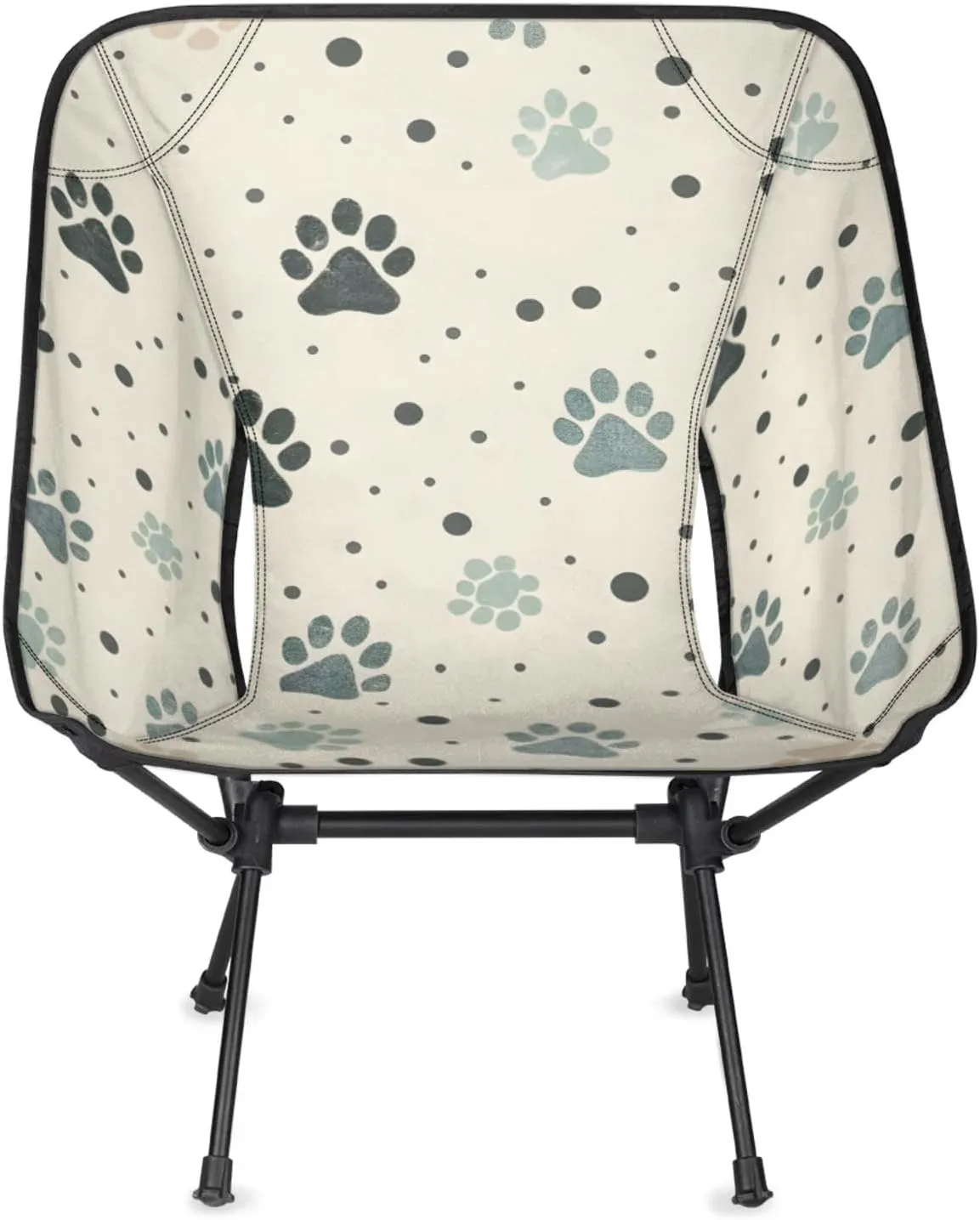 Honeybaby Folding Camping Chair Cute Dogs Paw Prints Camping Chairs Lightweight Portable Chair Outdoor Foldable Chairs for Camping Travel Picnic Beach Hiking