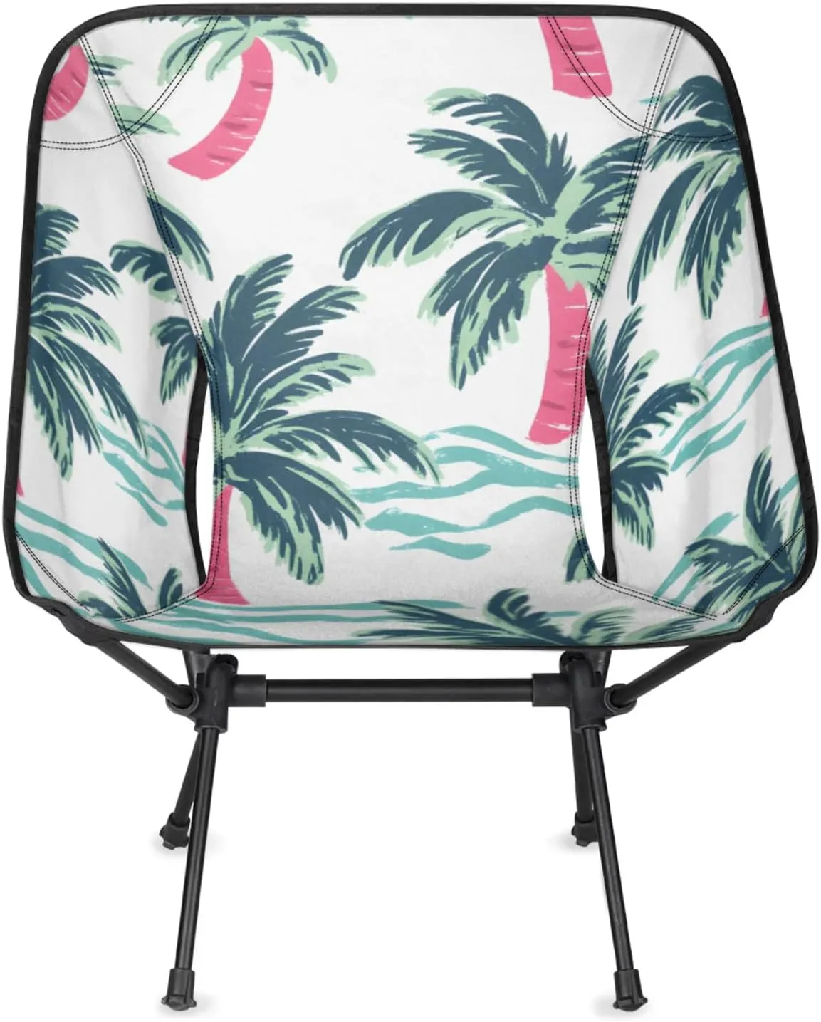 Honeybaby Folding Camping Chair Cute Palm Trees Camping Chairs Lightweight Portable Chair Outdoor Foldable Chairs for Camping Travel Picnic Beach Hiking