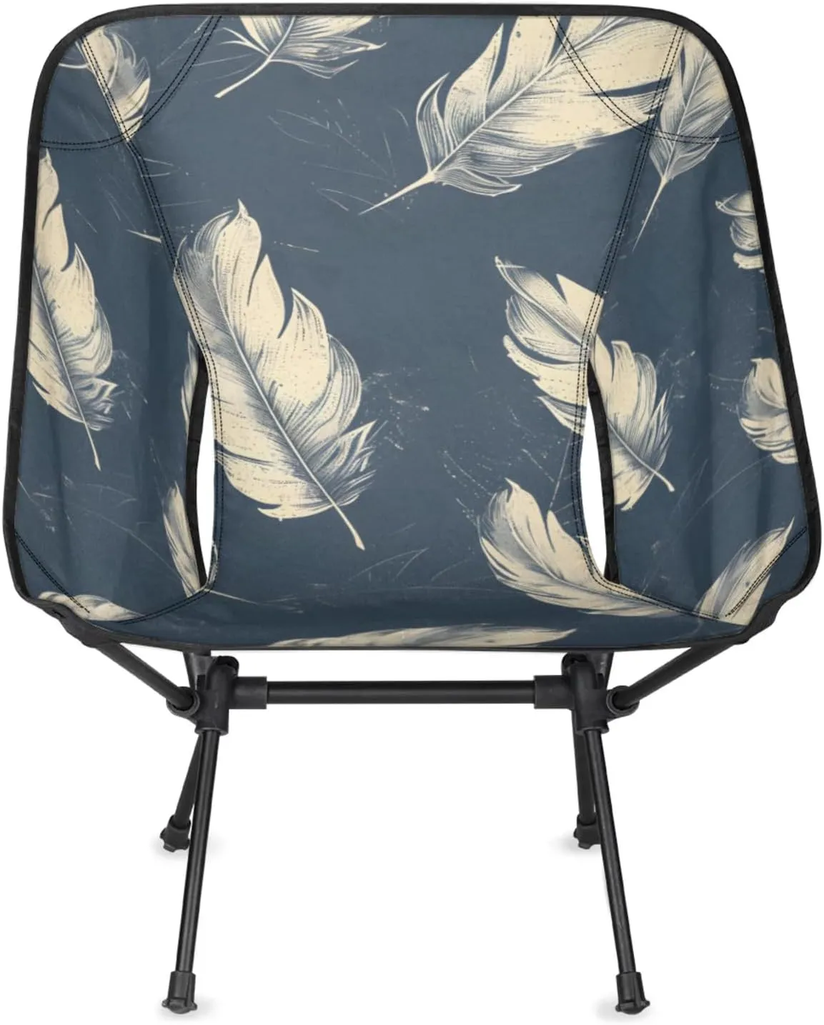 Honeybaby Folding Camping Chair Feather Themed Camping Chairs Lightweight Portable Chair Outdoor Foldable Chairs for Camping Travel Picnic Beach Hiking