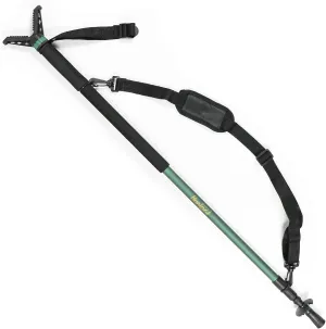 HUNTPAL Hunting Monopod Shooting Stick 33"-75" Gun Rifle Crossbow Shooting Rest Trekking Hiking Pole Walking Stick with Integrated Spike Feet, Matt Aluminum Stand with V Yoke and Carry Shoulder Strap
