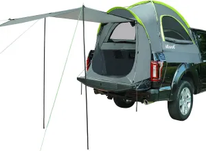 iCool Pickup Truck Tent, Waterproof PU4000mm Double Layer for 5.5’-6’ FT Truck Bed, Portable Truck Bed Tent for Camping with Three Layers of Anti-Tear Material Cover and Large Awning Sun Shelter
