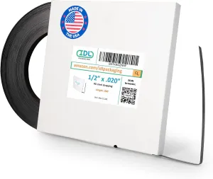 IDL Packaging 1/2" x .020" x 200' Steel Strapping Coil (1100 Lbs Break Strength) in Self-Dispensed Сardboard Box - Portable Strong Banding with Superior Cut-Resistance - Heavy Pallet Strapping