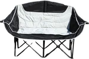 Indoor Outdoor Double Camping Chair, Oversized Loveseat, Camping Chairs for Adults Heavy Duty, Picnic Couch, Folding Chair Patio, Supports up to 600 LBS