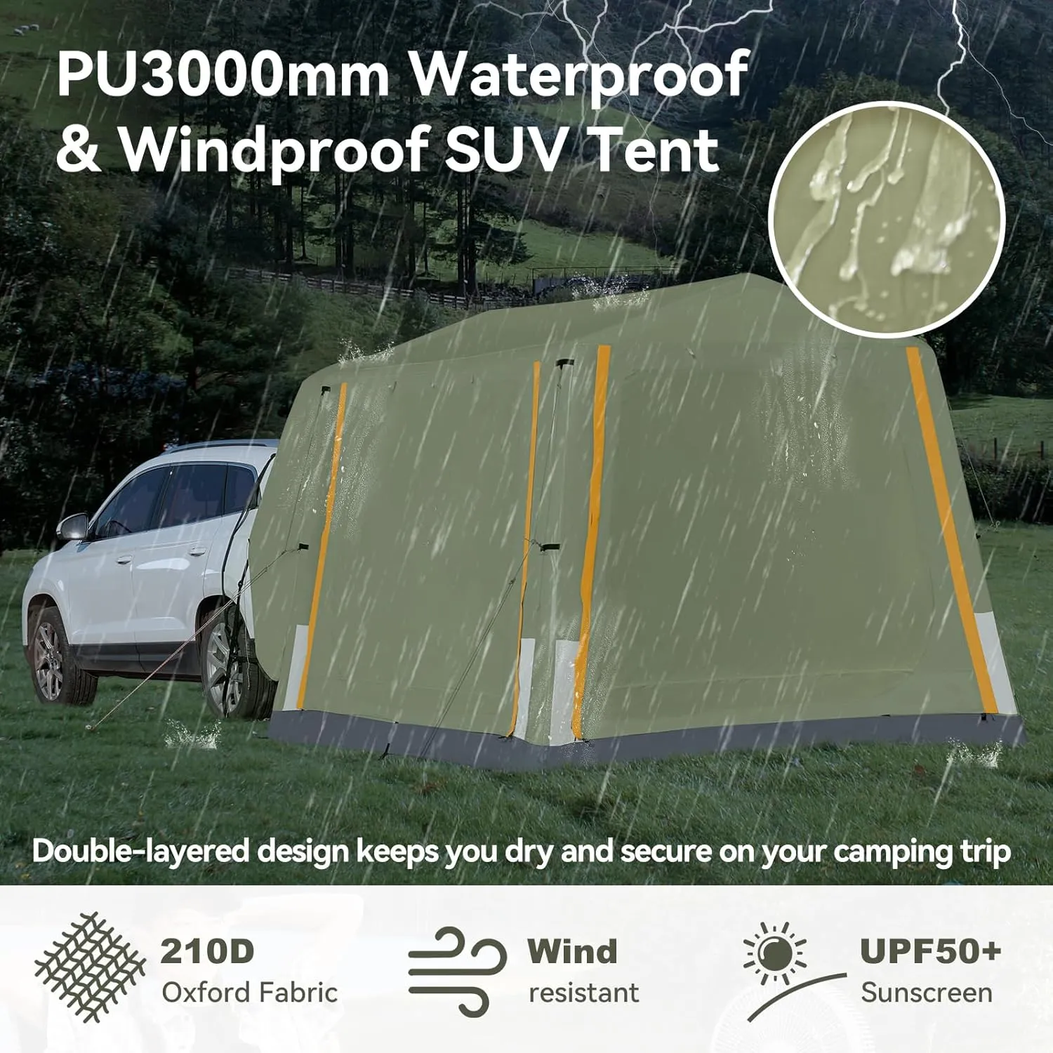 Inflatable Blow Up Tents for Camping,Waterproof Oxford Hot Tent with Manual Pump,Spacious Easy Setup Inflatable Camping Air Tent for Family Glamping