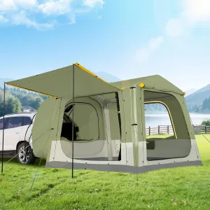 Inflatable Blow Up Tents for Camping,Waterproof Oxford Hot Tent with Manual Pump,Spacious Easy Setup Inflatable Camping Air Tent for Family Glamping