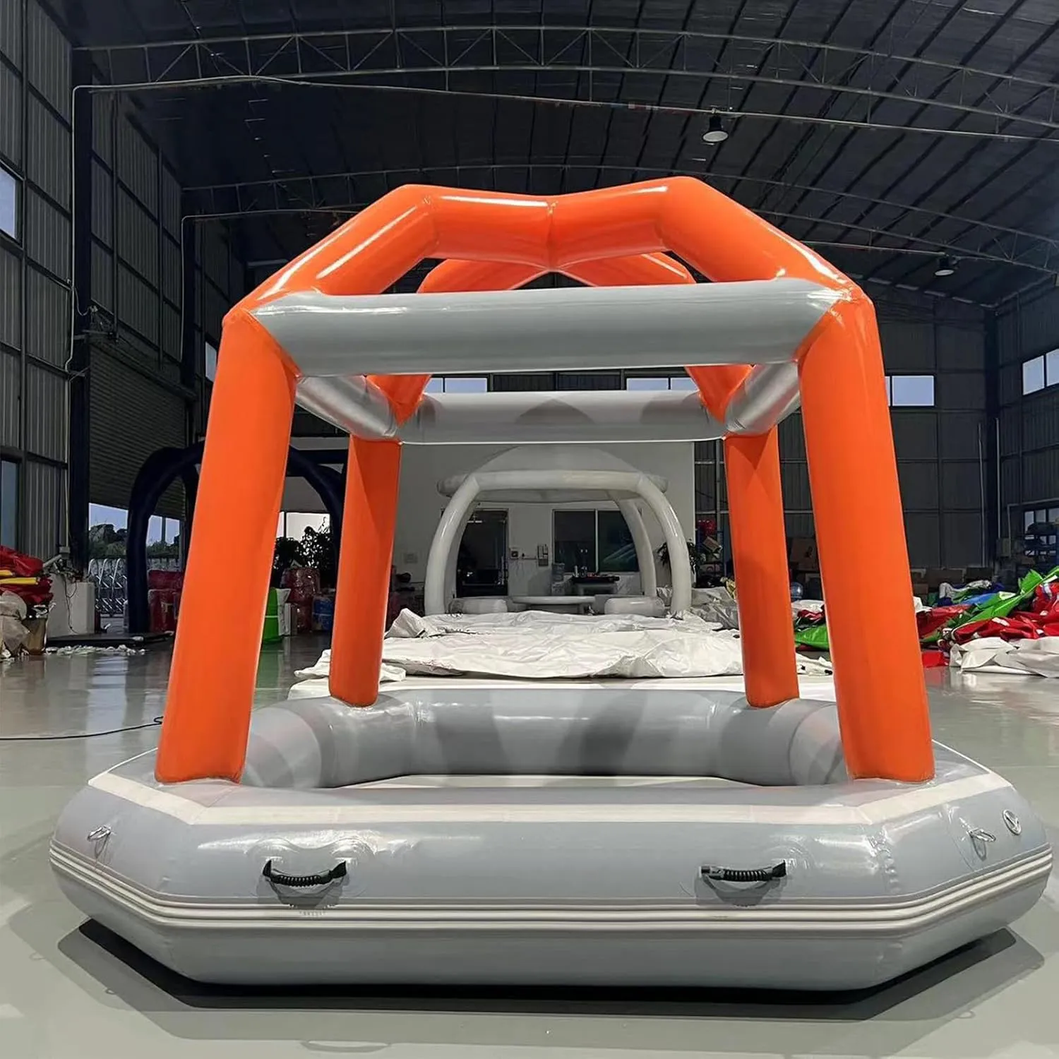 Inflatable Camping Tent with Pump Easy Setup Waterproof Windproof Outdoor Blow Up Tent Pool Lounge Float