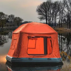 Inflatable Camping Tent with Pump Easy Setup Waterproof Windproof Outdoor Blow Up Tent Pool Lounge Float