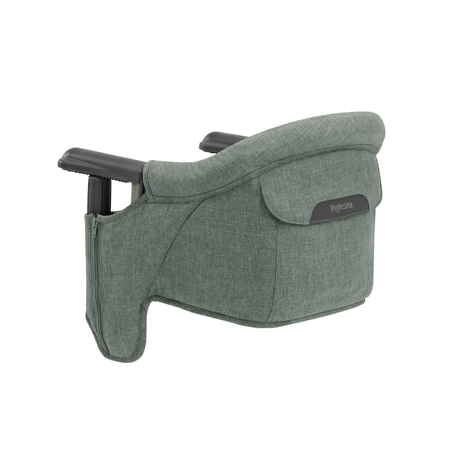 Inglesina Fast Table Chair, Pine Green Melange - Portable Baby High Chair - for Babies & Toddlers up to 37 lbs - Fits Tables 0.8'' to 3.5'' Thick - Compact & Easy to Use - Travel Bag Included
