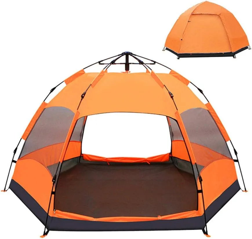 Instant Pop Up Camping Tent 5-6 Person Waterproof Windproof Easy Setup Tent for Outdoor Beach Backpacking Hiking