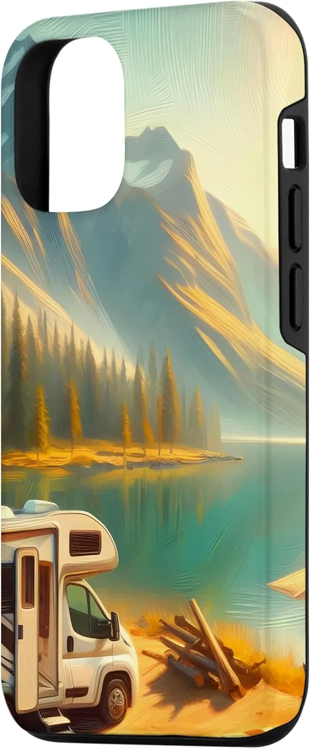 iPhone 12/12 Pro Camping Lakeside Outdoor Wilderness Mountains Camping Lovers Case