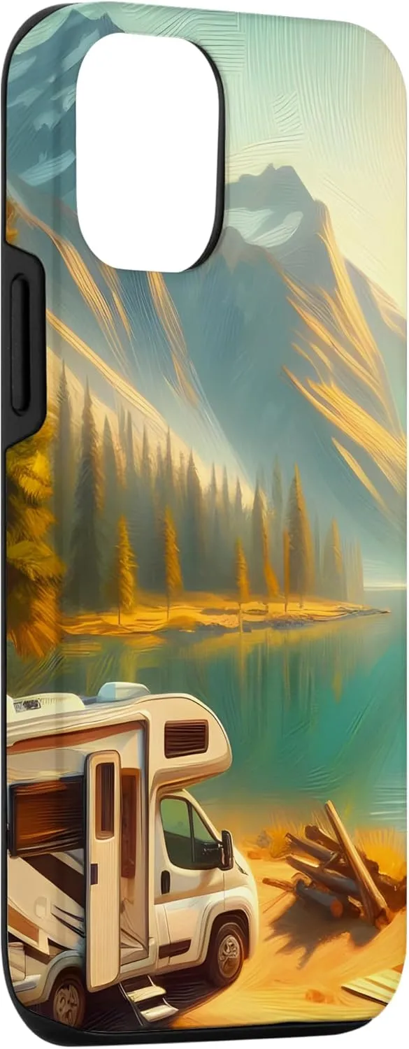 iPhone 12/12 Pro Camping Lakeside Outdoor Wilderness Mountains Camping Lovers Case