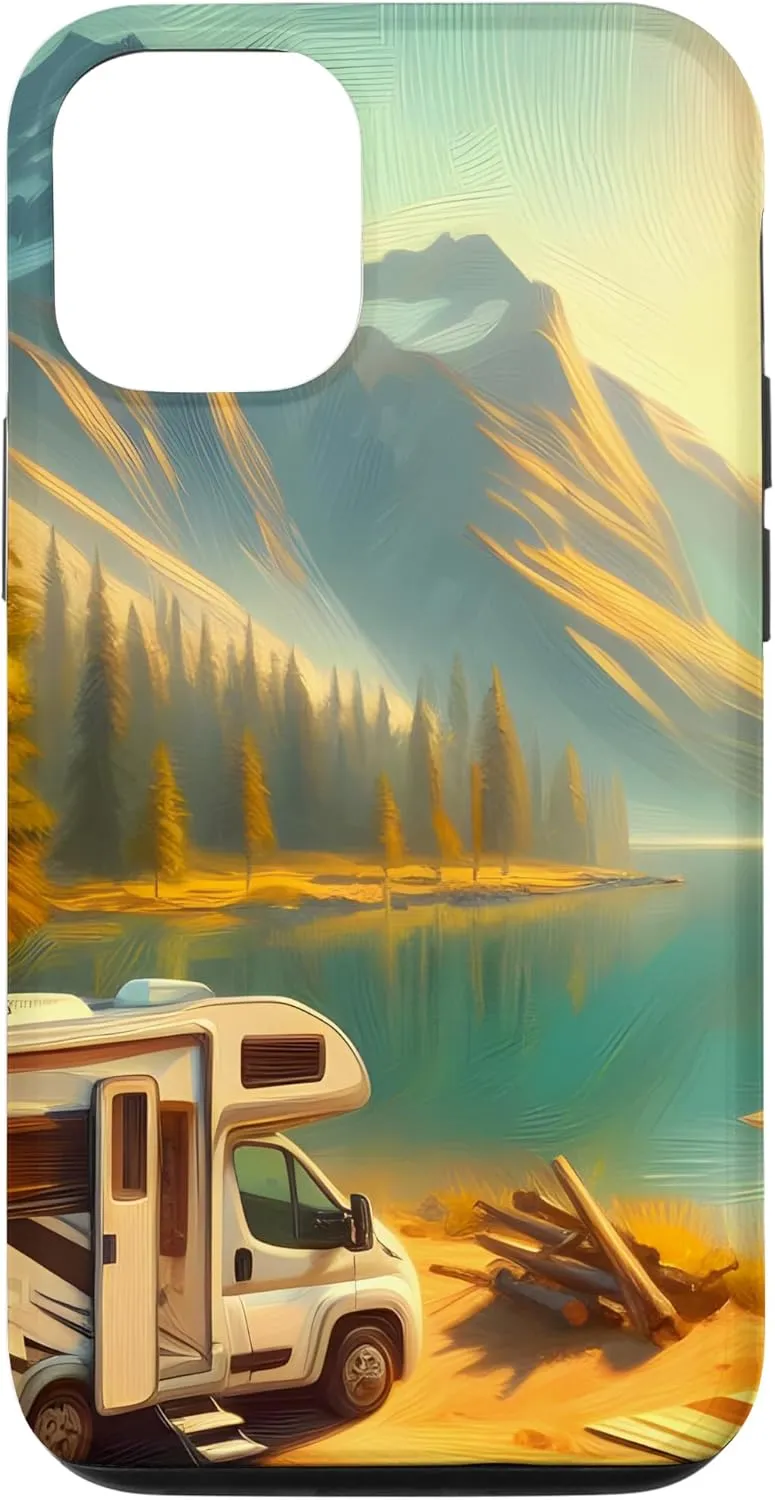 iPhone 12/12 Pro Camping Lakeside Outdoor Wilderness Mountains Camping Lovers Case