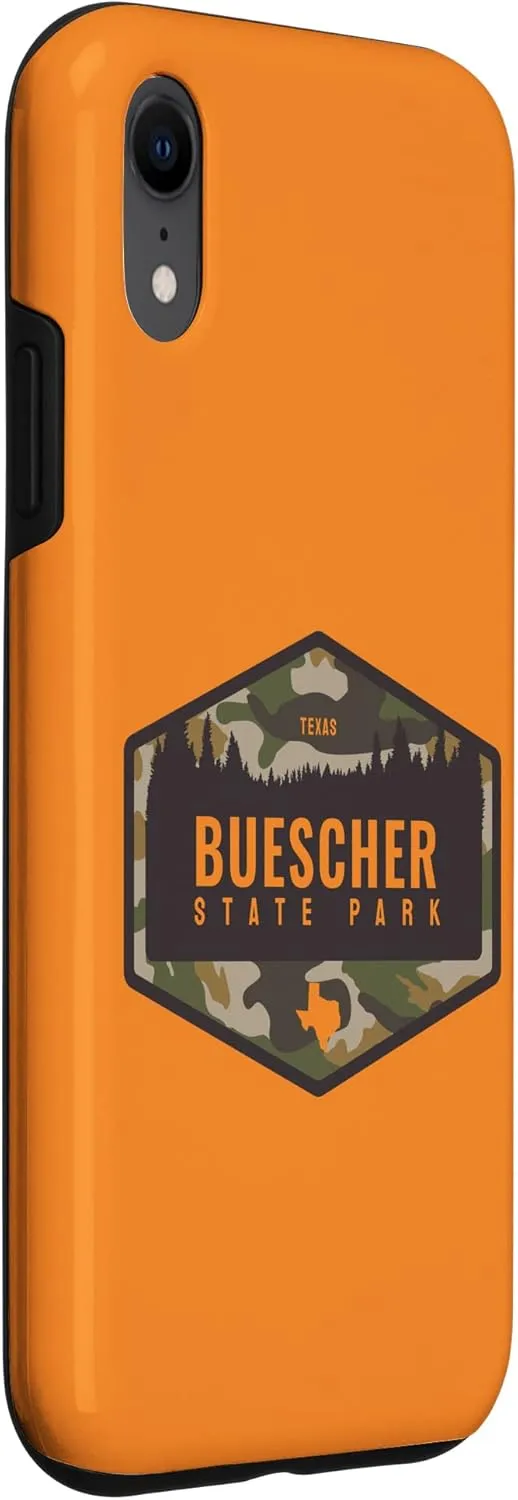 iPhone XR Buescher State Park Texas TX Camouflage Souvenir Case