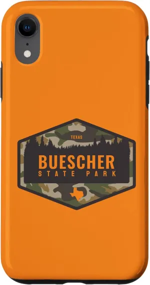 iPhone XR Buescher State Park Texas TX Camouflage Souvenir Case