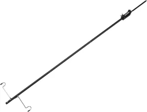 Iron Camping Light Pole Stand, Portable Lightweight Hanging Hook for Solar Lanterns or LED Lights Garden Campsite Decor for 12mm Diameter Rods with Cutlery or Garbage Rack