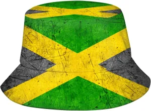 Jamaica Flag Fashion Retro Bucket Hat for Men Women Fisherman Hat Outdoor Summer Travel Hiking Caps
