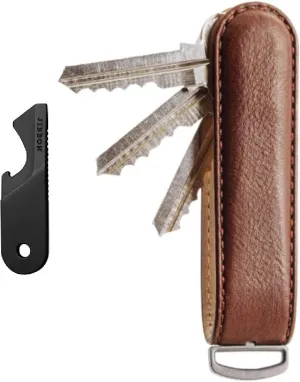 Jibbon Italian Premium Leather Key Organizer & Multifunctional EDC Keychain Multitool