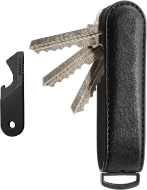 Jibbon Italian Premium Leather Key Organizer & Multifunctional EDC Keychain Multitool