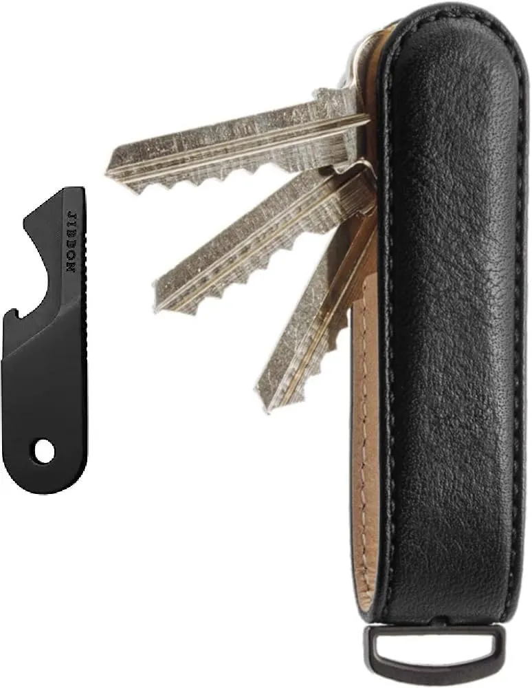 Jibbon Italian Premium Leather Key Organizer & Multifunctional EDC Keychain Multitool