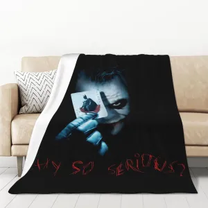 Joker Flannel Blanket Suitable for Travel Unique Patterns Fleece Blankets 50x70 inches