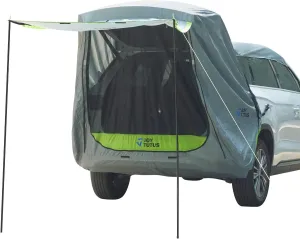 JOYTUTUS SUV Tailgate Tent with Awning Shade, Car Roof Canopy and Poles, Water Resistant Camping Tent, Outdoor Travel Preferred, Universal Fit Most SUV- Green