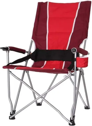 JTKDL Picnic Chair,Outdoor Portable Folding Chair,High Back Leisure Fishing Chair,Barbecue Self Driving Beach Chair (Color : Red)