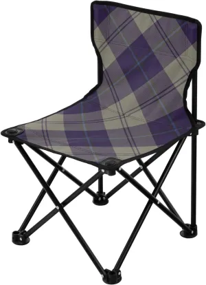 JUNZAN Blue Tartan Collapsible Camp Chair Lightweight Collapsible Chair Carry Bag Included Lawn Chairs for Fishing Sports