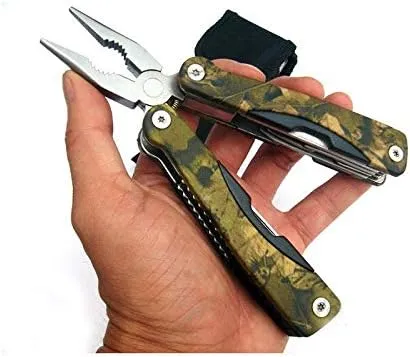 Jwn Multi-function Pliers Compact Sport Folding Multitool Pliers with Knife Saw Opener Screwdriver Outdoor Tools