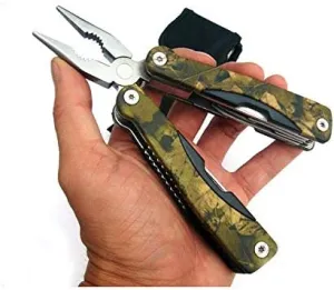 Jwn Multi-function Pliers Compact Sport Folding Multitool Pliers with Knife Saw Opener Screwdriver Outdoor Tools