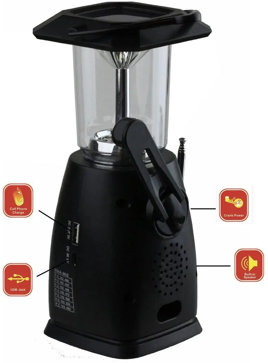 Kaito KA249W Crank Lantern & NOAA Weather Radio