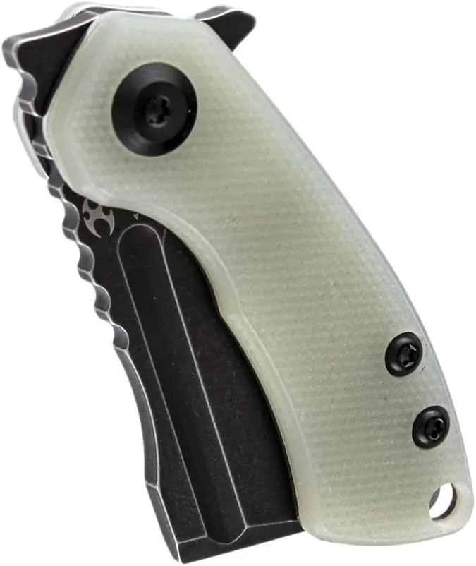 KANSEPT Mini Korvid Cleaver Mini Pocket Knife for Men 1.45''154CM Blade,Jade G10 Handle,EDC Folding Knife Box Opener, Best Gift for Men and Women T3030A4