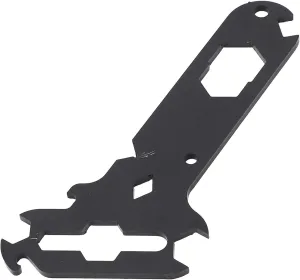 Keenso 14 in 1 Rigger Tool, Steel Card Multitool, Wear for Quick Repairs, EDC Survival Gear, with Matte Black Powder Coating, Ideal for RV Camping and Outdoor Activities