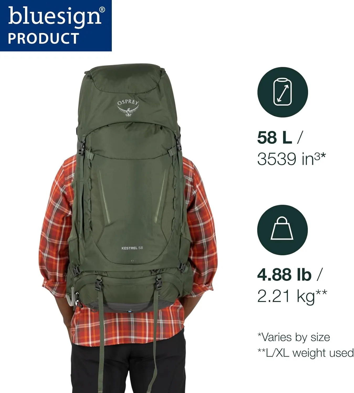 Kestrel 58L Men's Backpacking Backpack