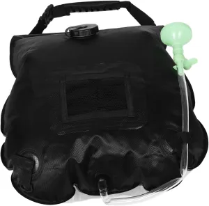KESYOO 20l Solar Water Bag Camping Shower Kit with Removable Hose Portable Outdoor Shower for Hiking Beach Traveling