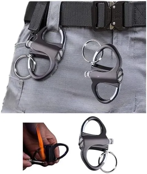 Keychain for Men with Bottle Opener and Lighter - Reusable Waterproof Fire Stick Set, Outdoor Survival Gear, Emergency Igniter, Metal Keychain Gift(2pc)