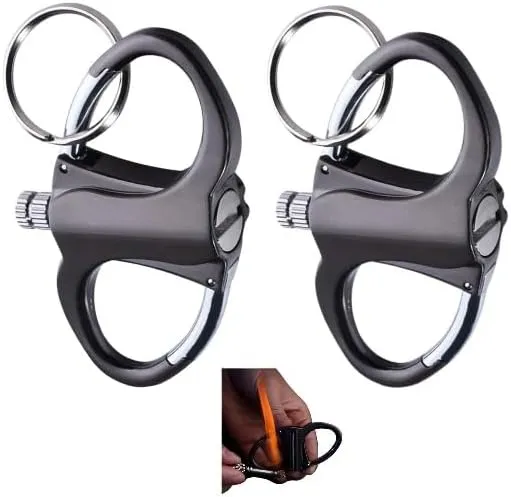 Keychain for Men with Bottle Opener and Lighter - Reusable Waterproof Fire Stick Set, Outdoor Survival Gear, Emergency Igniter, Metal Keychain Gift(2pc)