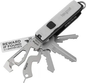 Keyport Pivot 2.0 Essential Plus Kit - Premium Key Organizer   Keychain Flashlight   Bottle Opener Multitool   Lost & Found ALL-IN-ONE | Modern Key Holder | Multi-Tool Keychain | Aluminum (Black)